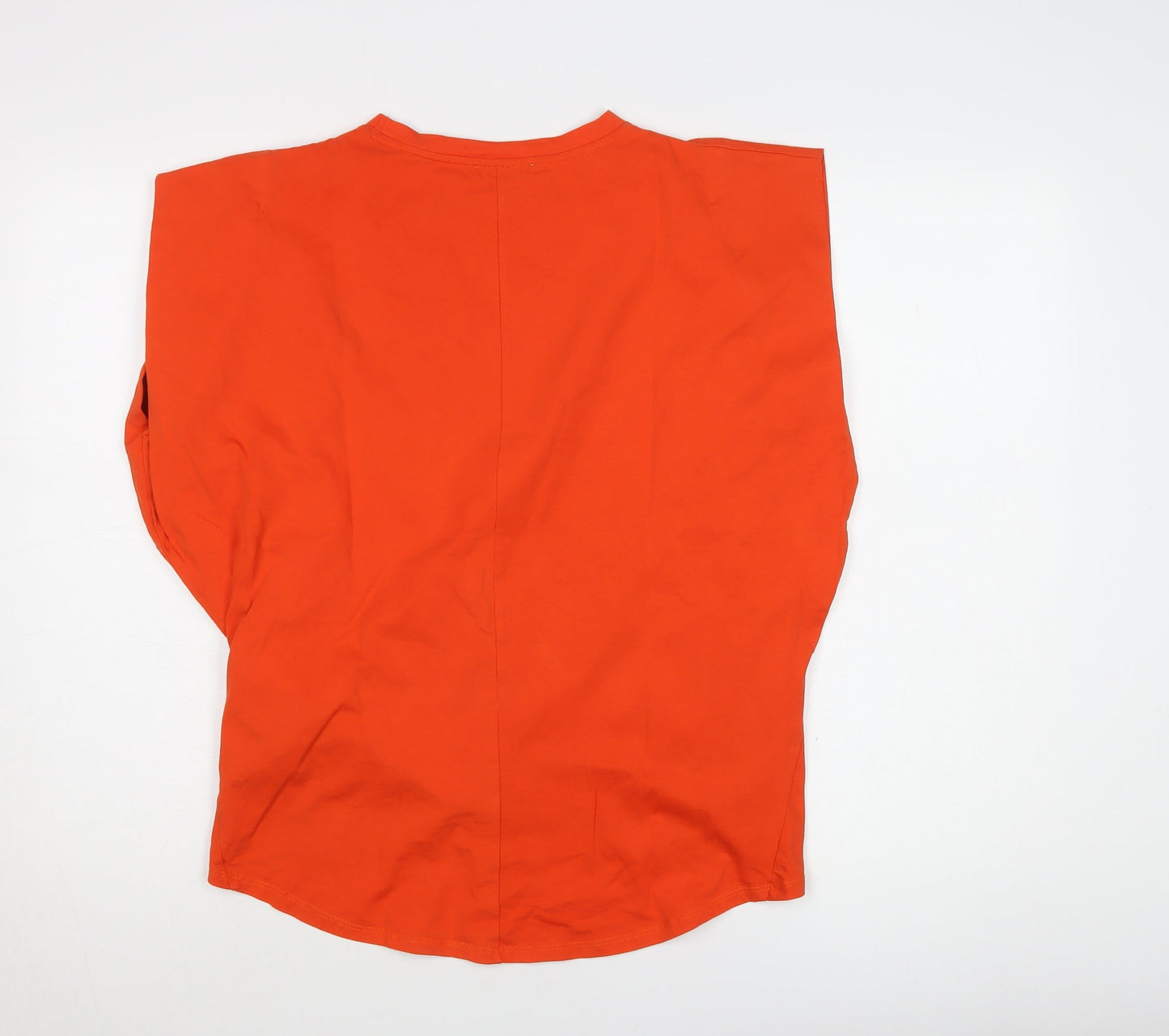 Womens UK Size S Zara Orange Basic T-Shirt