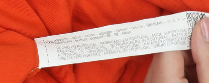 Womens UK Size S Zara Orange Basic T-Shirt