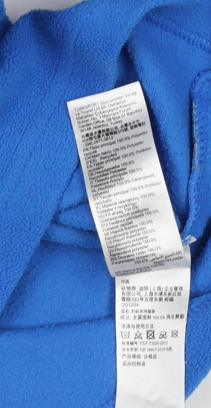 Oxylane Boys Blue 12Y Fleece Sweatshirt 1/2 Zip Lightweight