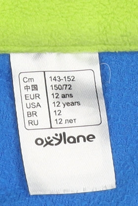 Oxylane Boys Blue 12Y Fleece Sweatshirt 1/2 Zip Lightweight
