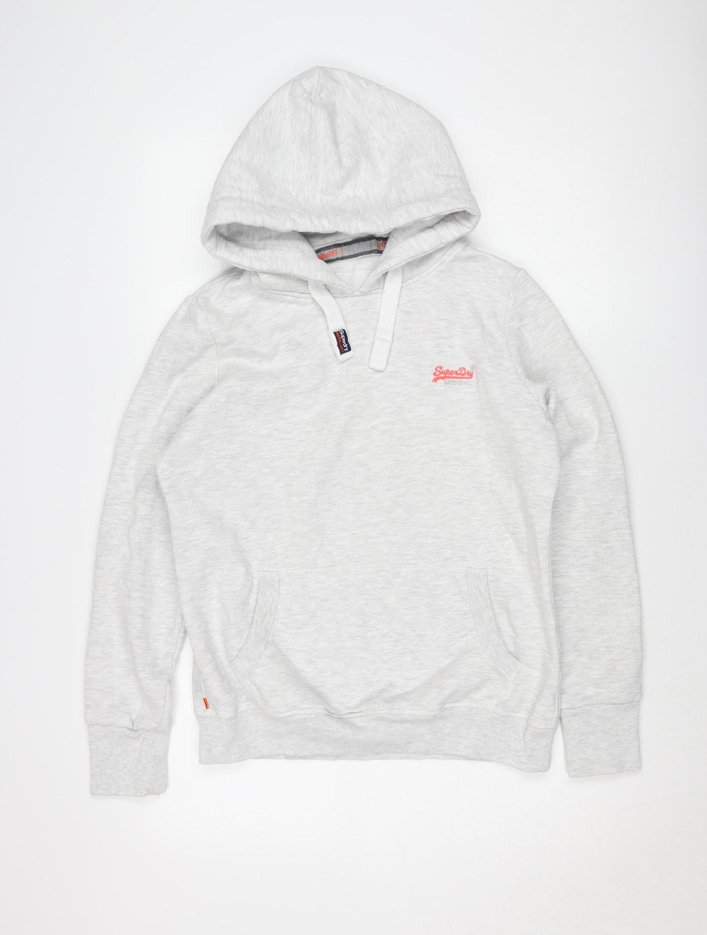 Superdry Women's Grey Hoodie Size L, Cotton Blend