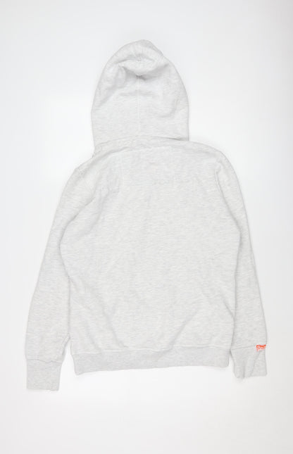 Superdry Women's Grey Hoodie Size L, Cotton Blend