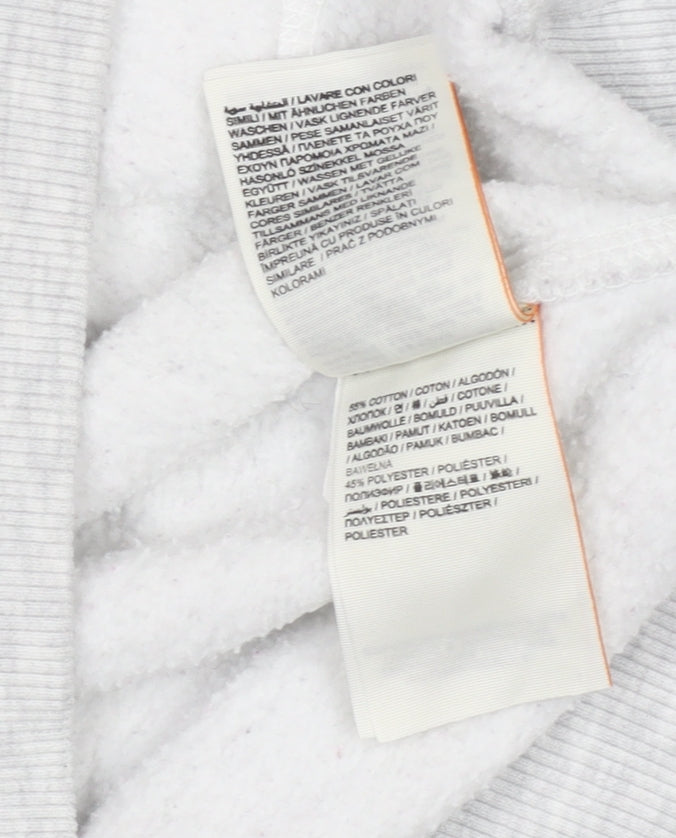 Superdry Women's Grey Hoodie Size L, Cotton Blend