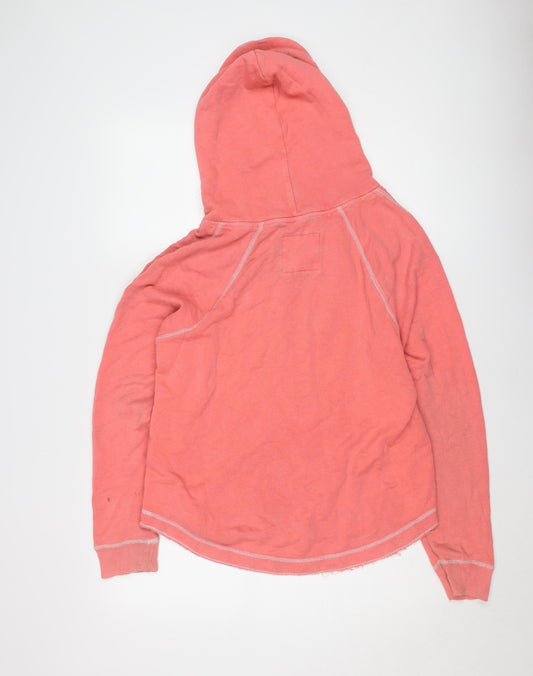 Hollister Women's Pink Hoodie, M, Light Logo Style