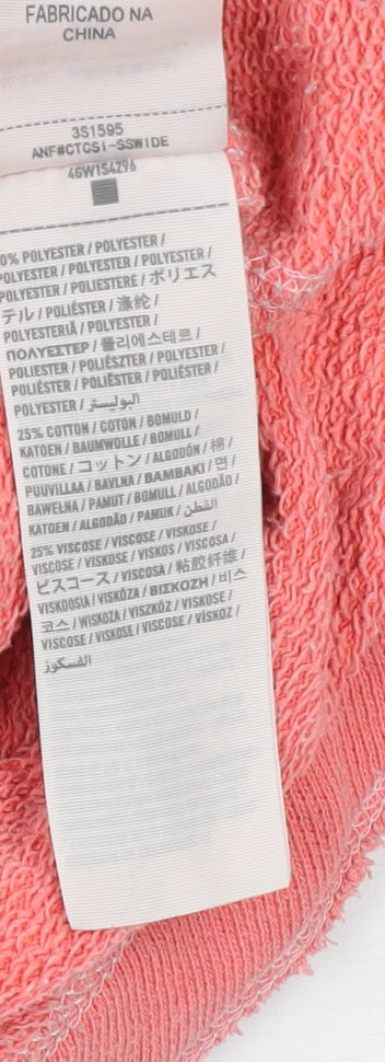 Hollister Women's Pink Hoodie, M, Light Logo Style