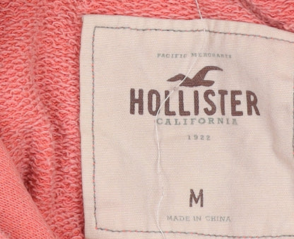 Hollister Women's Pink Hoodie, M, Light Logo Style