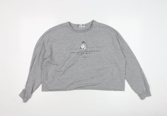 Womens UK Size S Disney Grey Pullover Sweatshirt