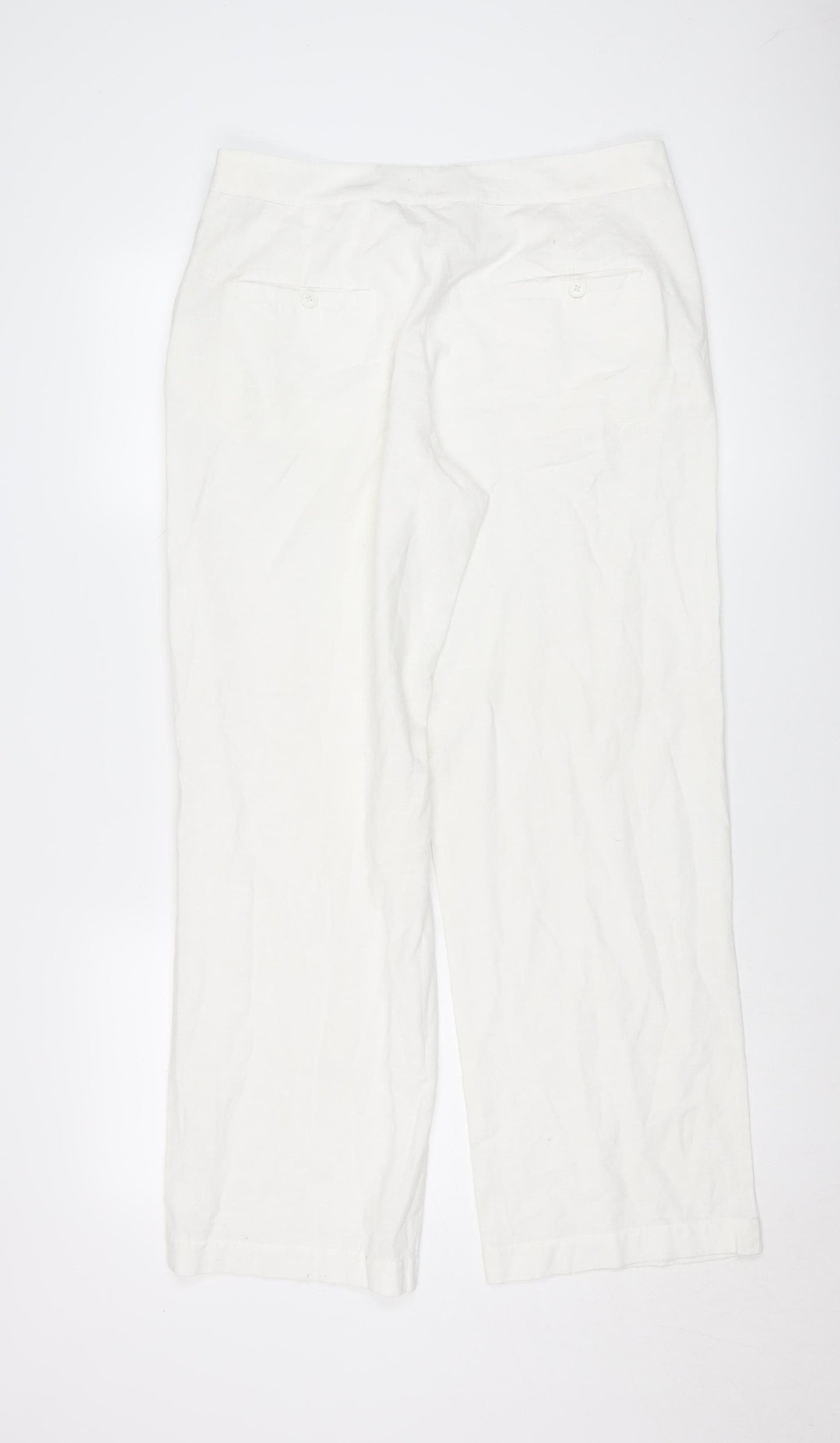 Nomads Women's White Cotton Trousers Size 12