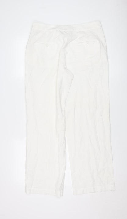Nomads Women's White Cotton Trousers Size 12