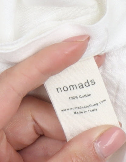 Nomads Women's White Cotton Trousers Size 12