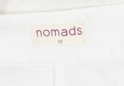 Nomads Women's White Cotton Trousers Size 12
