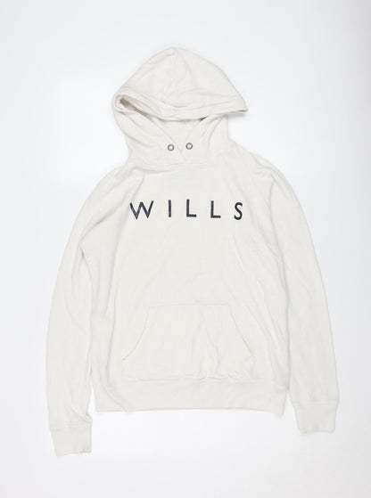Womens UK Size 12 Jack Wills White Pullover Hoodie