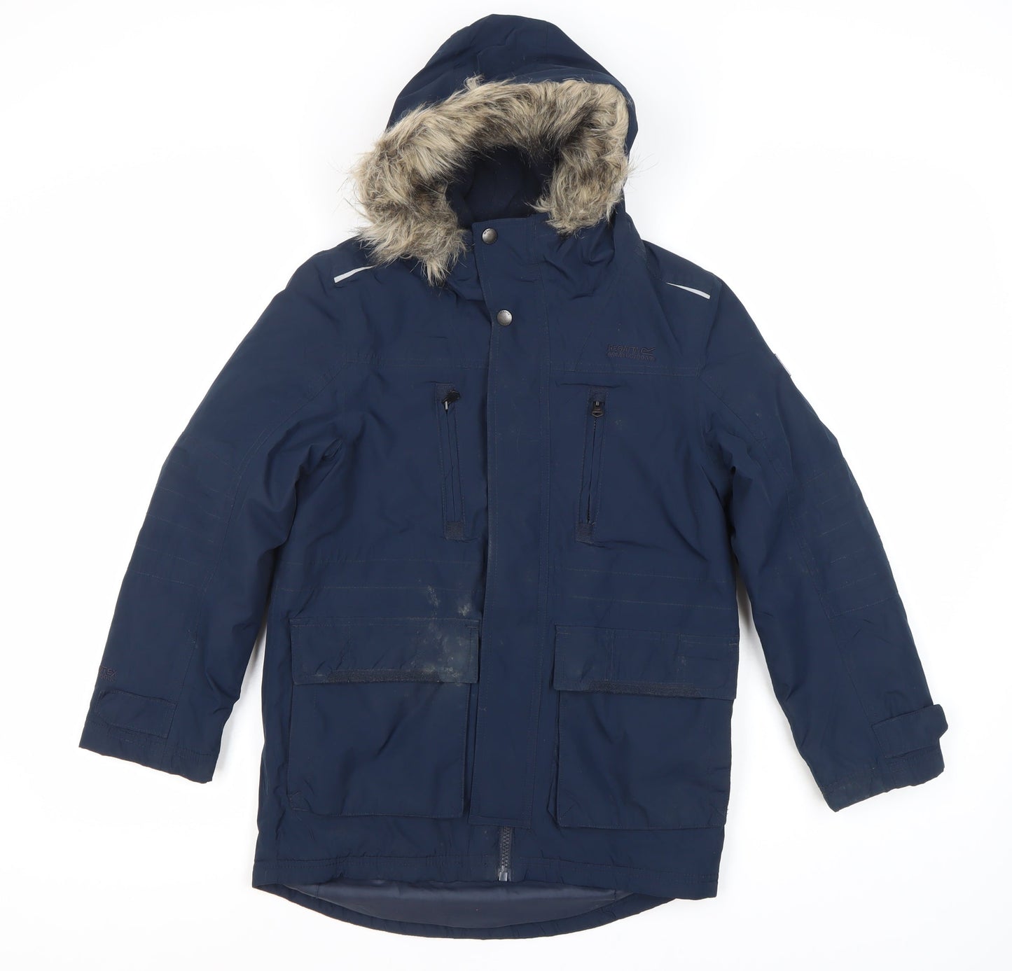 Regatta Boys Blue Parka - Size 12 Winter Coat