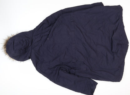Womens UK Size 2224 Yours Blue Parka Coat