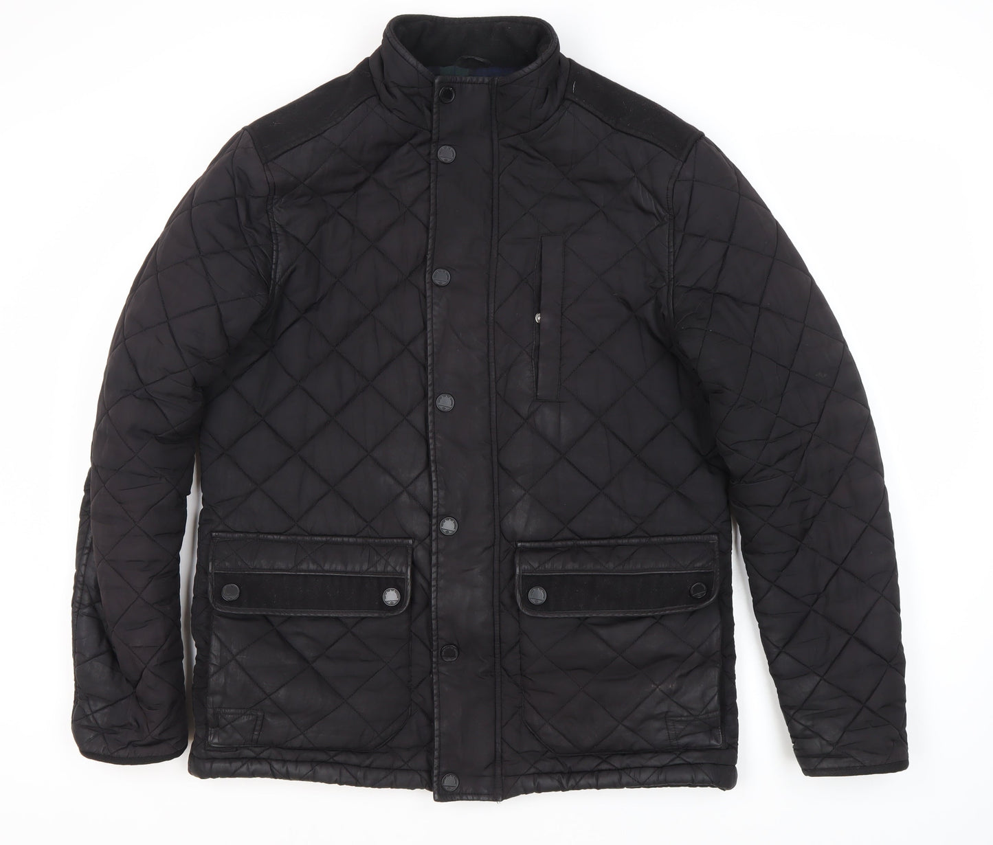 Mens UK Size M NEXT Black Quilted Coat