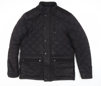Mens UK Size M NEXT Black Quilted Coat