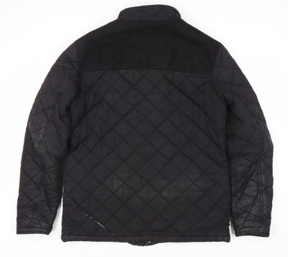 Mens UK Size M NEXT Black Quilted Coat