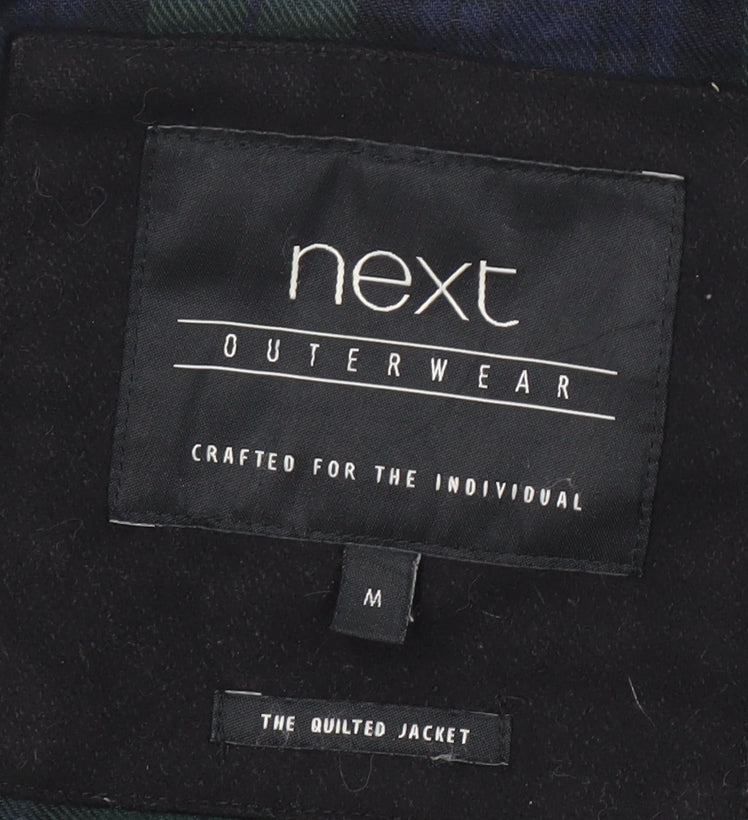 Mens UK Size M NEXT Black Quilted Coat