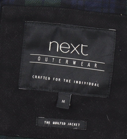 Mens UK Size M NEXT Black Quilted Coat