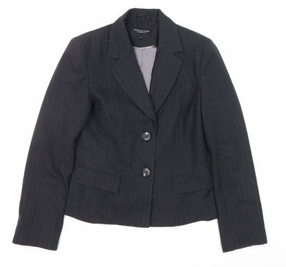 Debenhams Women's Black Pinstripe Suit Jacket Size 12