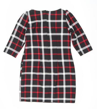 Dorothy Perkins Women's Black Plaid Shift Dress Size 12