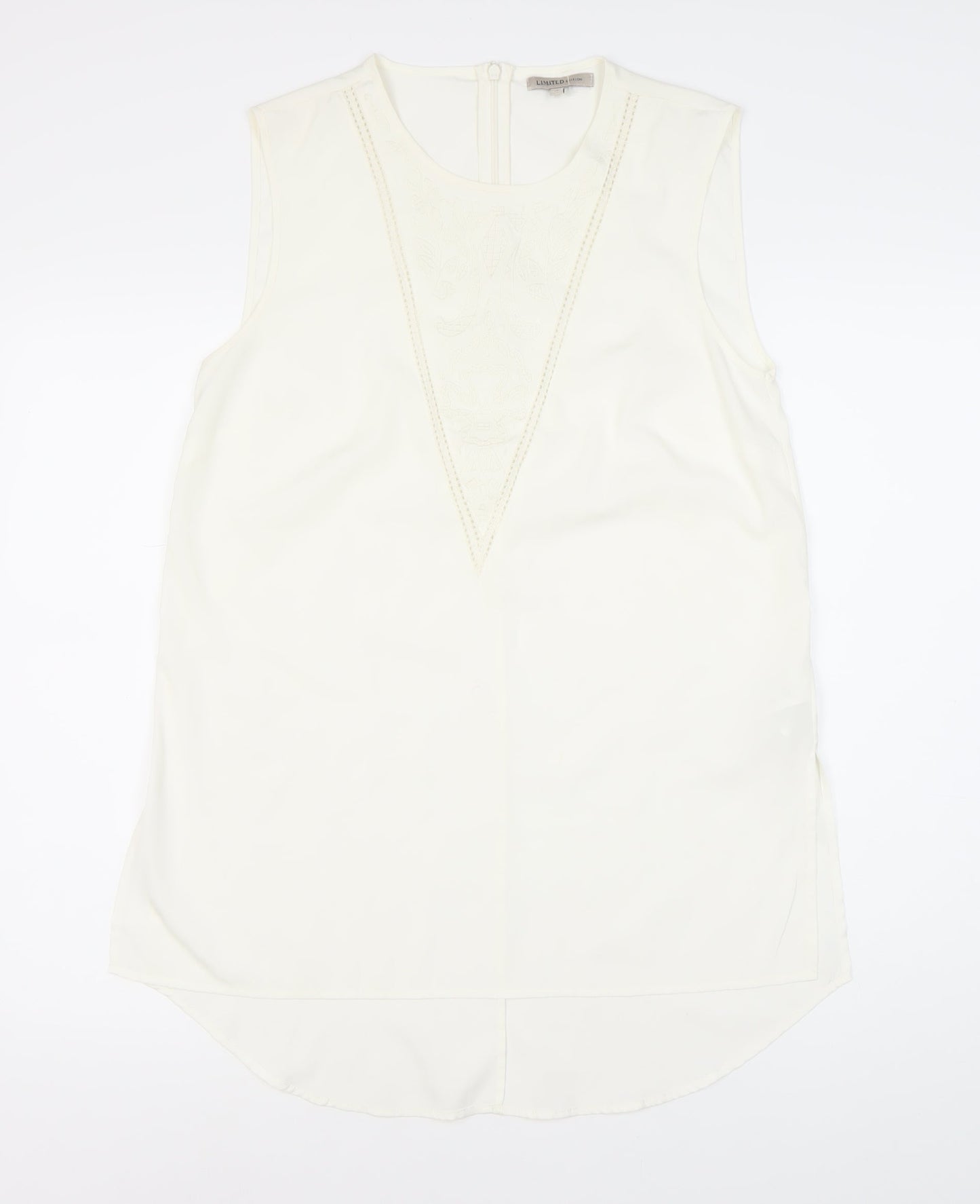 Womens UK Size 10 Marks and Spencer White Basic Tank