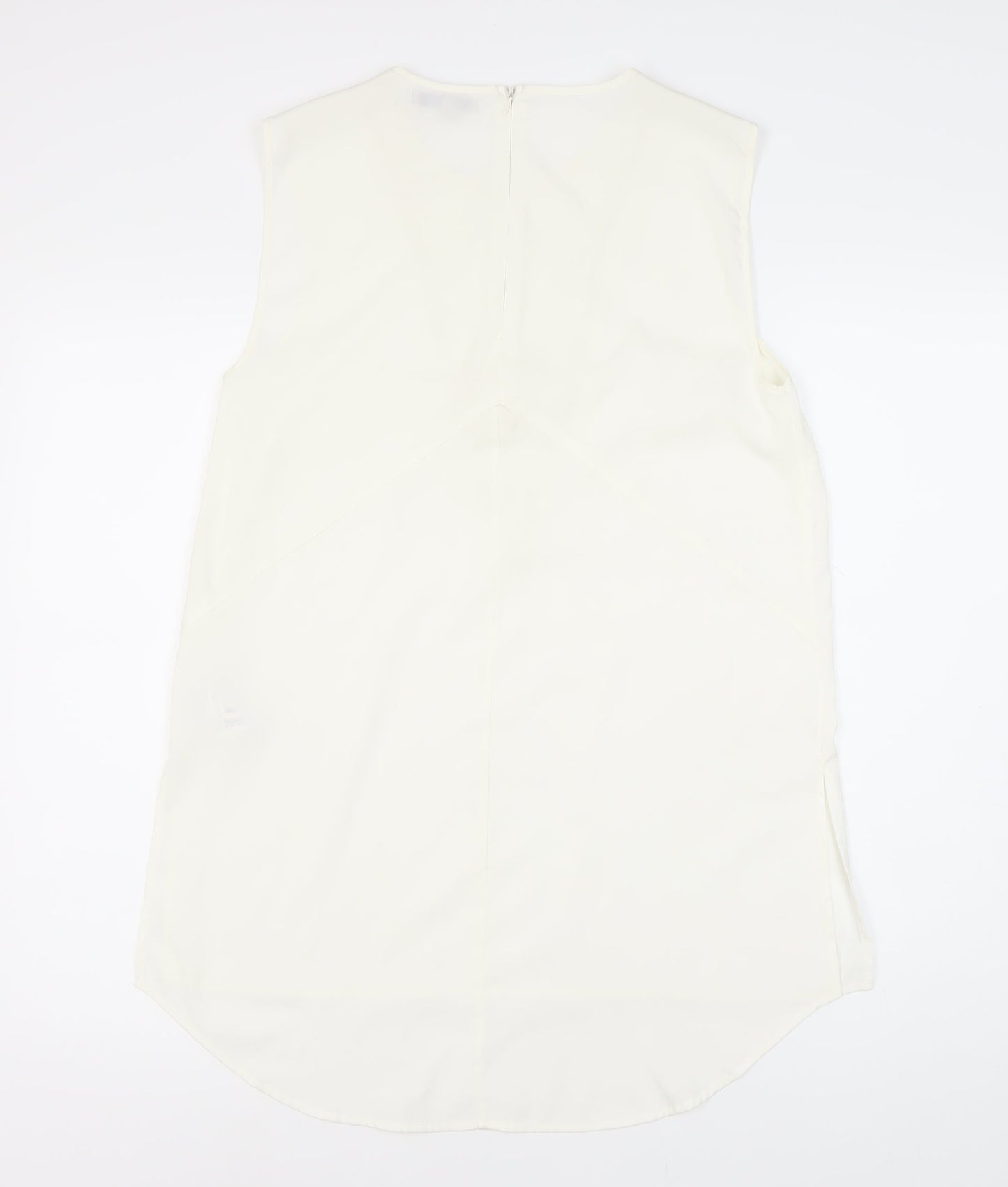 Womens UK Size 10 Marks and Spencer White Basic Tank