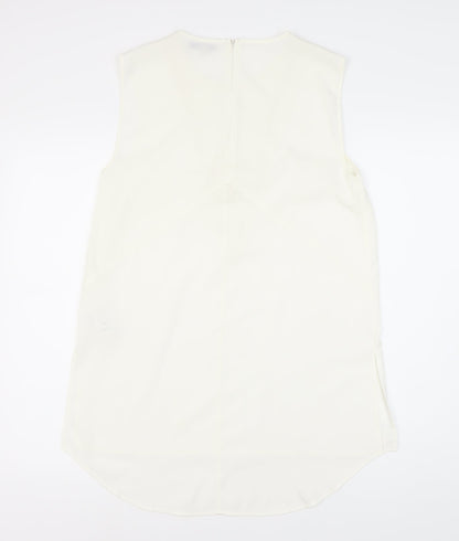 Womens UK Size 10 Marks and Spencer White Basic Tank