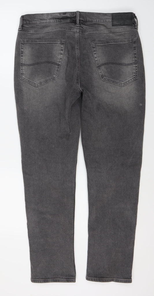 Marks and Spencer Grey Slim Fit Men's Jeans 31W 34L