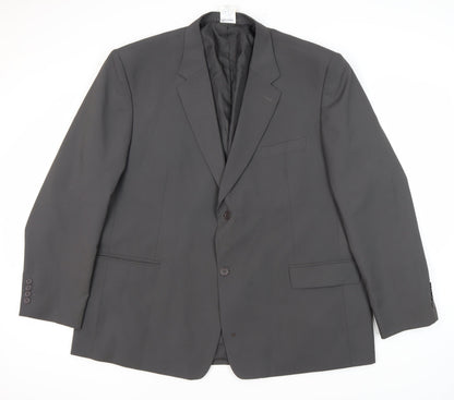 Premier Man Grey Single-Breasted Blazer, 52R