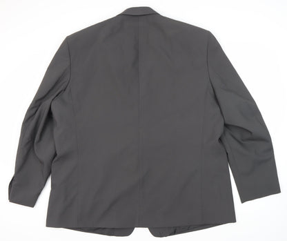 Premier Man Grey Single-Breasted Blazer, 52R