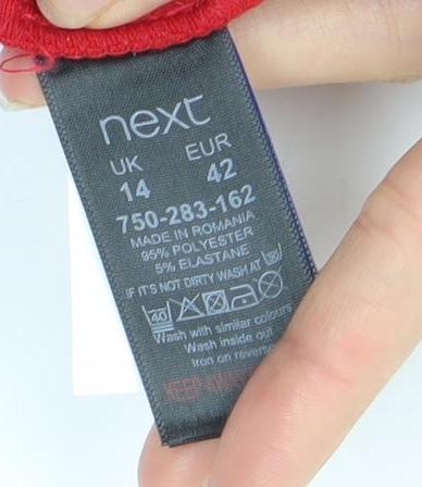 Next Women's Red Off-the-Shoulder Sheath Dress