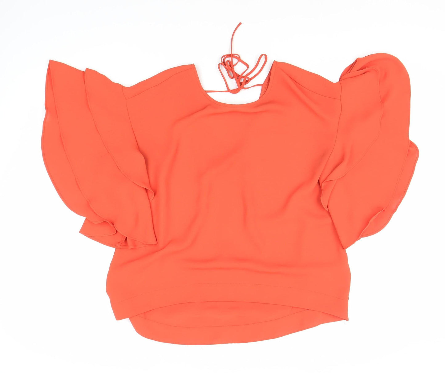 Womens UK Size 12 Marks and Spencer Orange Basic Blouse