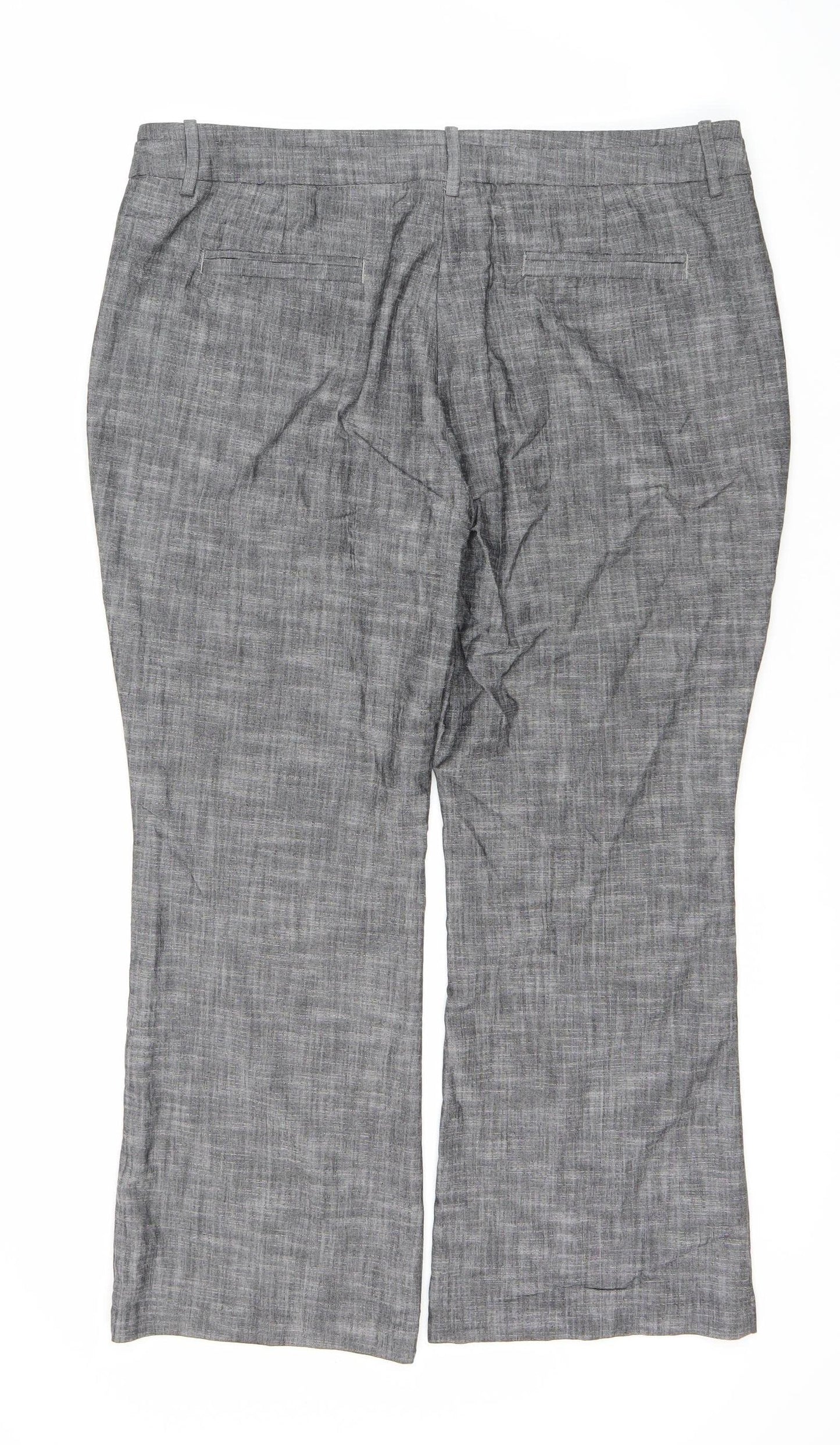 Womens UK Size 18 Per Una Regular Fit Casual Grey Trousers