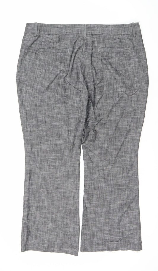 Womens UK Size 18 Per Una Regular Fit Casual Grey Trousers