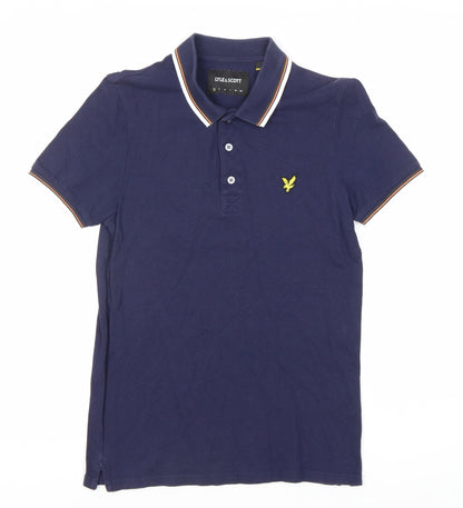 Lyle & Scott Men's Blue Polo Shirt Size S, Logo, Casual