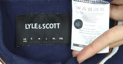 Lyle & Scott Men's Blue Polo Shirt Size S, Logo, Casual