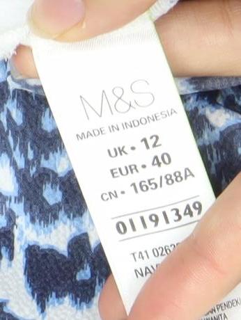 Womens UK Size 12 Marks and Spencer Multicoloured Tunic Blouse