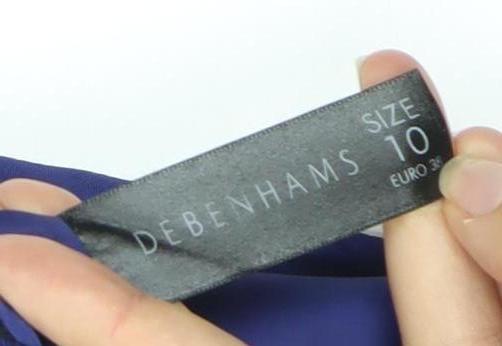 Debenhams Women's Blue Long Formal Dress Size 10