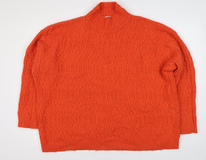 Womens UK Size XL Marks and Spencer Orange Pullover Jumper