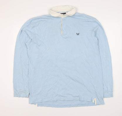 Crew Clothing Co. Men's Blue Long Sleeve Polo