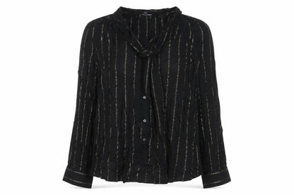 Universal Thread Women's Black Striped Blouse L