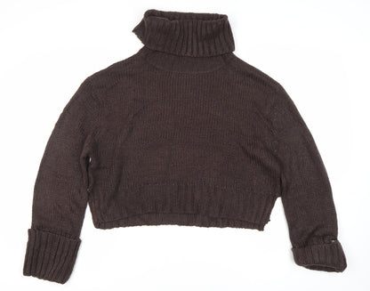 Womens UK Size S Brave Soul Brown Pullover Jumper