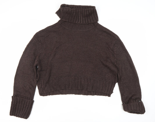 Womens UK Size S Brave Soul Brown Pullover Jumper