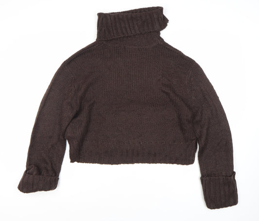 Womens UK Size S Brave Soul Brown Pullover Jumper