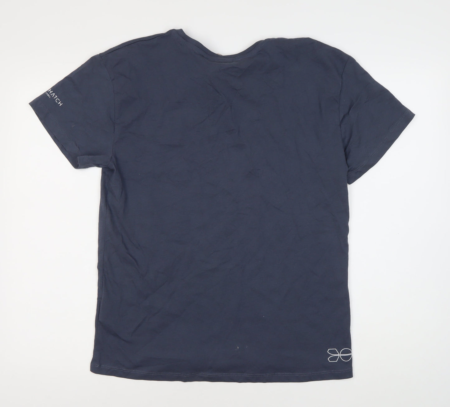Mens UK Size S Crosshatch Blue  T-Shirt