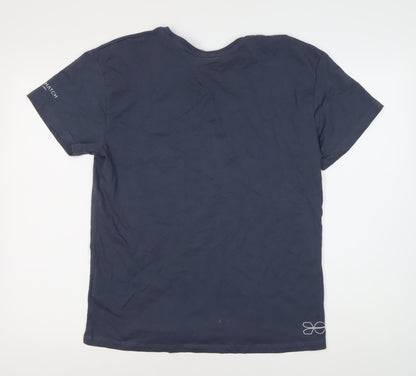Mens UK Size S Crosshatch Blue  T-Shirt