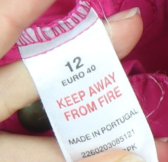 Moto Women's Pink Windbreaker Trousers Size 12, Relaxed Fit