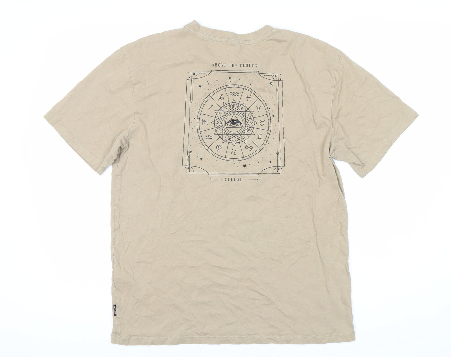ONLY & SONS Beige Men's S Graphic T-Shirt Short Sleeve