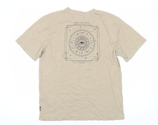 ONLY & SONS Beige Men's S Graphic T-Shirt Short Sleeve